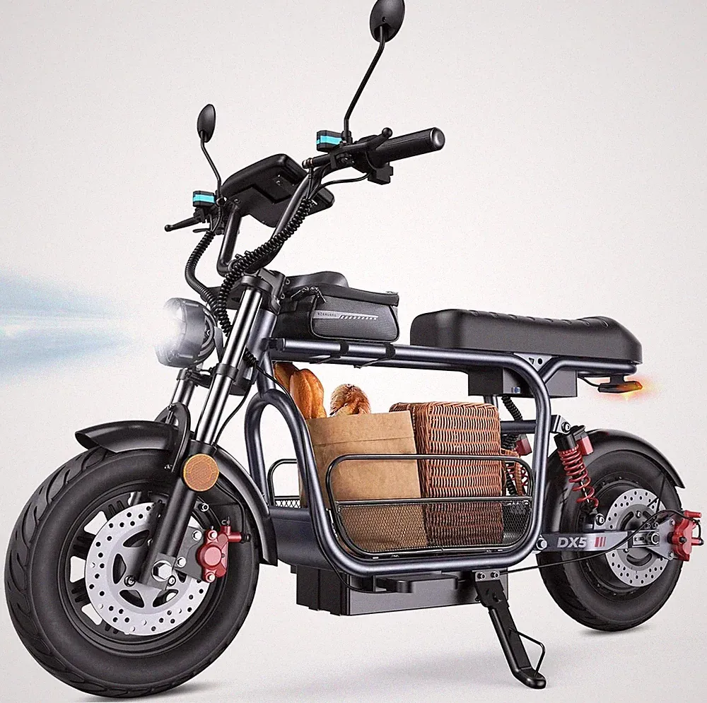 iScooter DX5 Elektroroller mit Einkaufskorb NFC Off-Road 15 Zoll E-Scooter 150kg