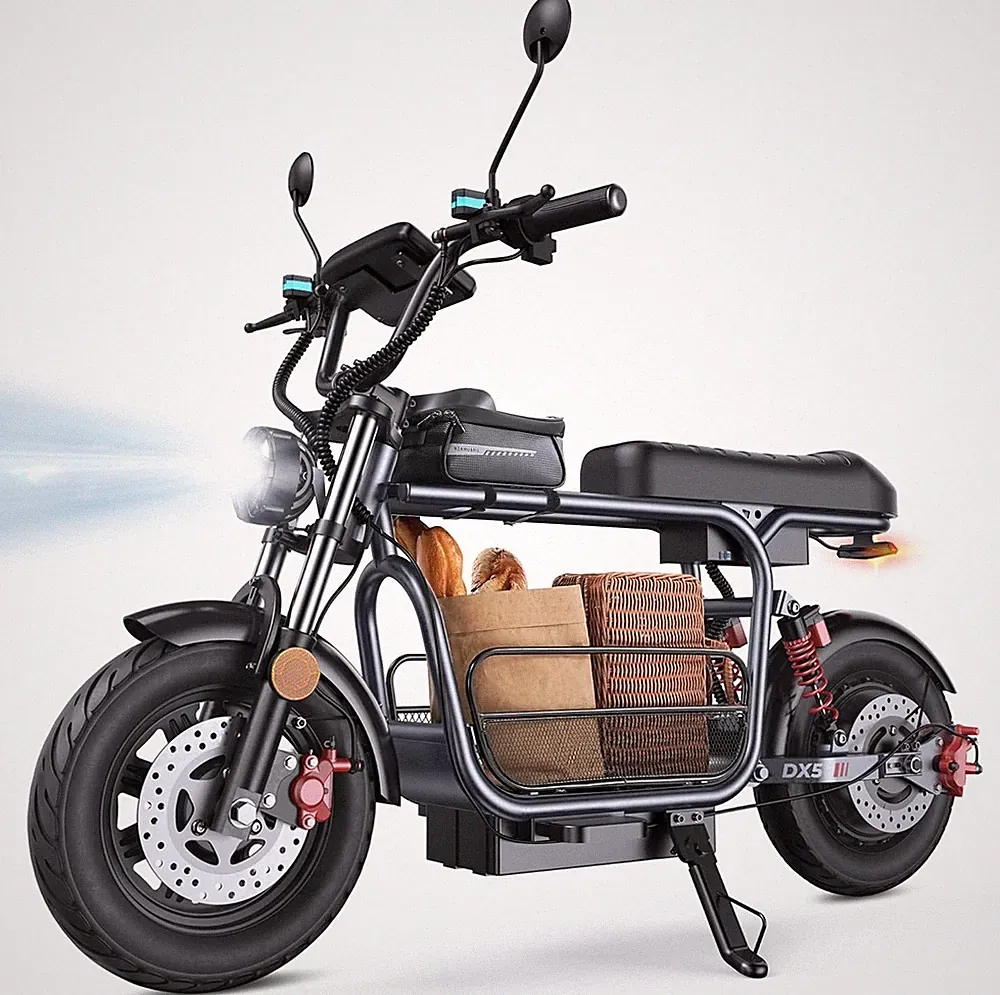 iScooter DX5 Elektroroller mit Einkaufskorb Off-Road E-Scooter mit NFC Bis 150kg