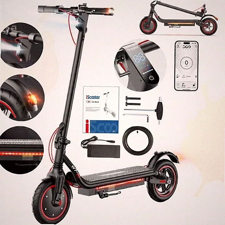 iScooter E-Scooter Offroad 650W Elektroroller 35km/h Faltbar 120KG 40KM Falten