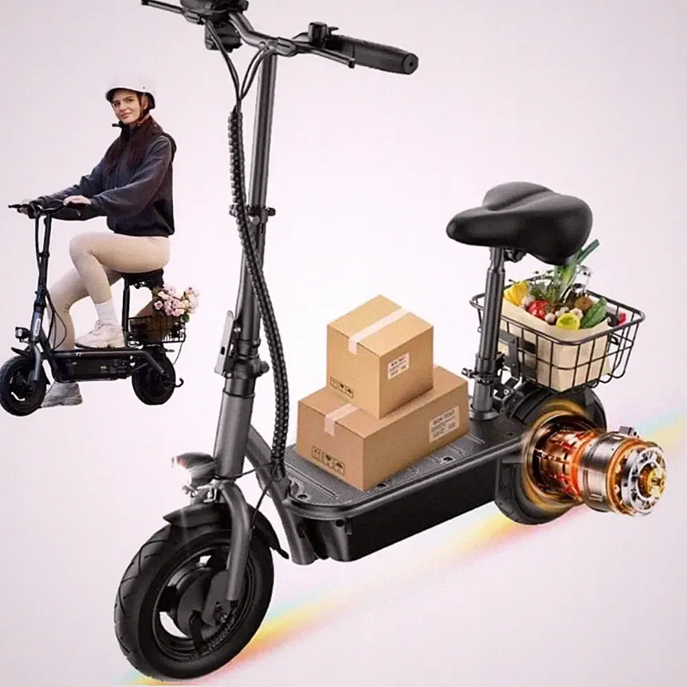 iScooter F2 Elektroroller 500W Faltbar 10 Zoll E-Scooter Mit Korb 25KMH 120kg