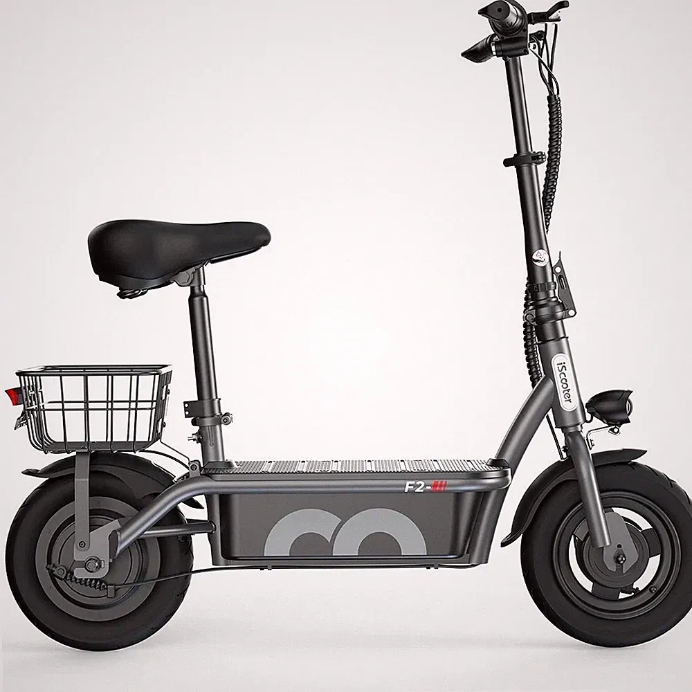iScooter F2 Elektroroller mit Korb 500W 7,8AH 10" City E-Scooter 30KM/H E-Roller