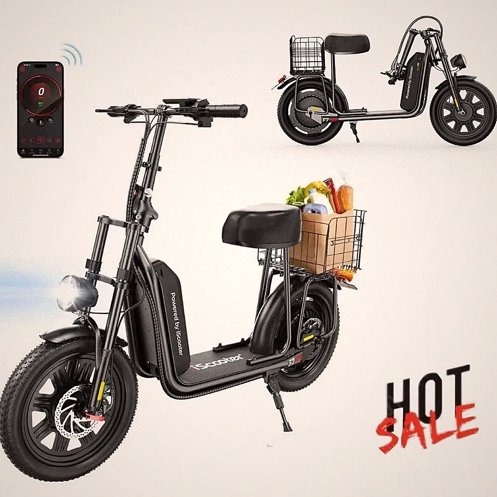 iScooter F7 16" Elektroroller 48V 10,4Ah 1000 W Motor 45 km/h E-scooter mit App