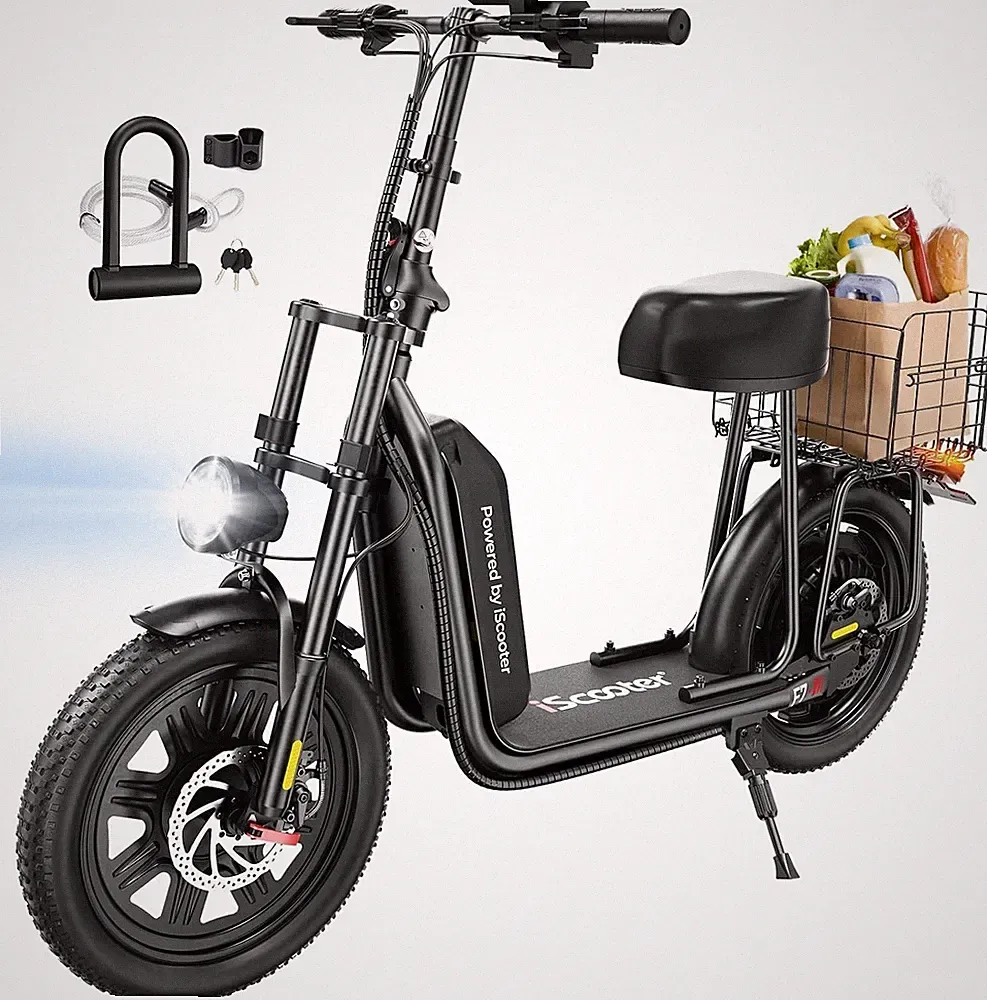 iScooter F7 E-Scooter mit APP 16'' Off-Road Elektroroller 1000W 10,4Ah 45km/h DE