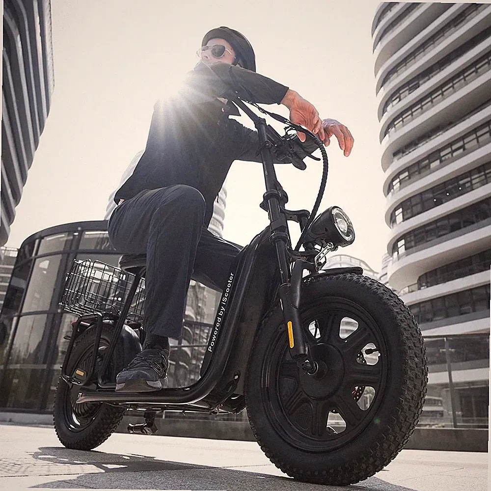 iScooter F7 Elektroroller mit Korb 16'' Off-Road E-Scooter 1000W 10.4Ah 45km/h