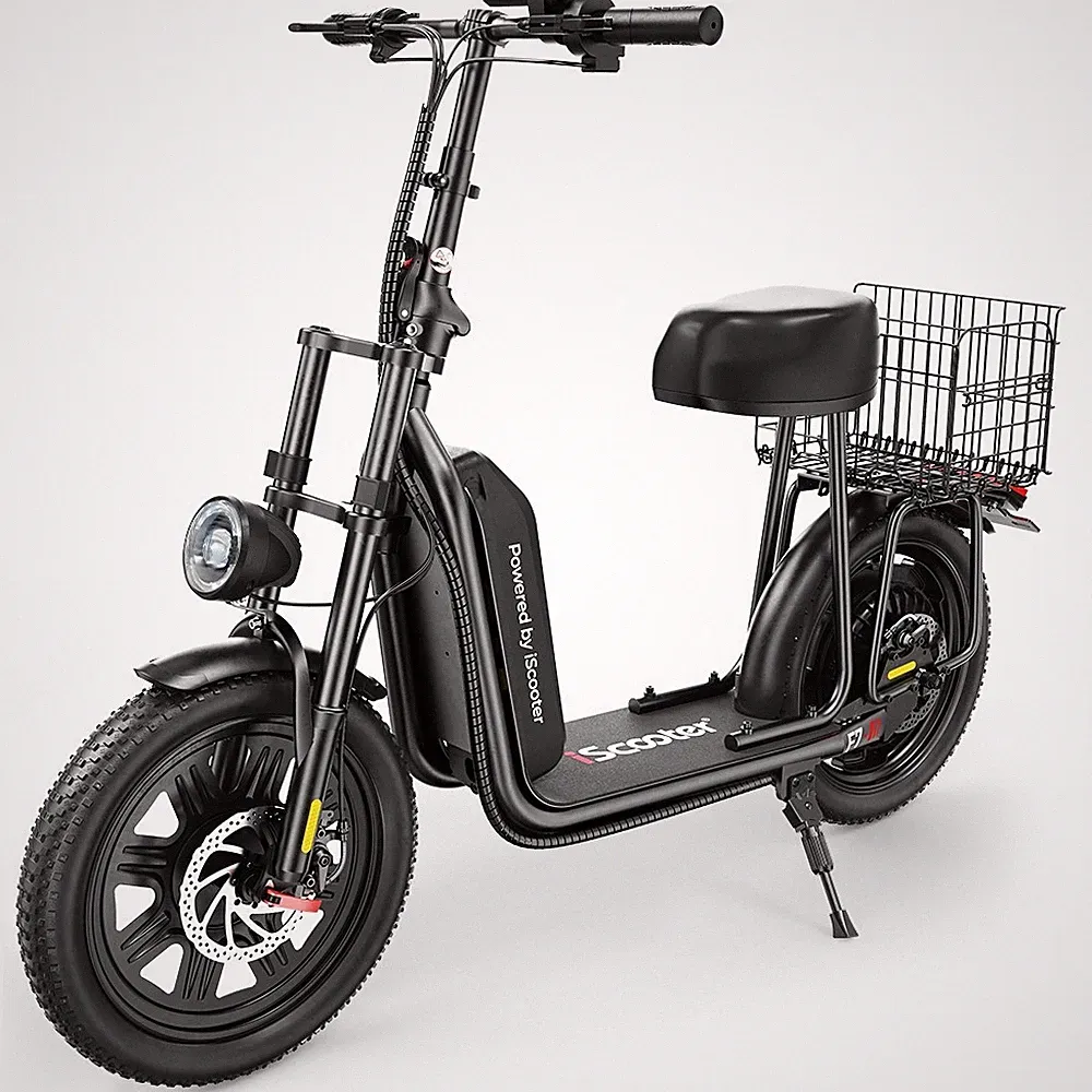 iScooter F7 Klapprad Elektrofahrrad mit korb 499,2WH 16 Zoll City E-Scooter 50KM