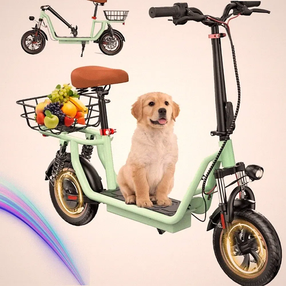 iScooter i12 500W Elektroroller mit Korb Vollfederung 12'' E-Scooter Offroad Neu