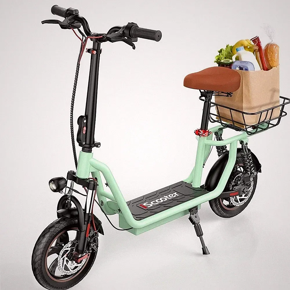 iScooter i12 Faltbarer Elektroroller 500W 7,5AH 35KM E-Scooter 12 Zoll mit Korb