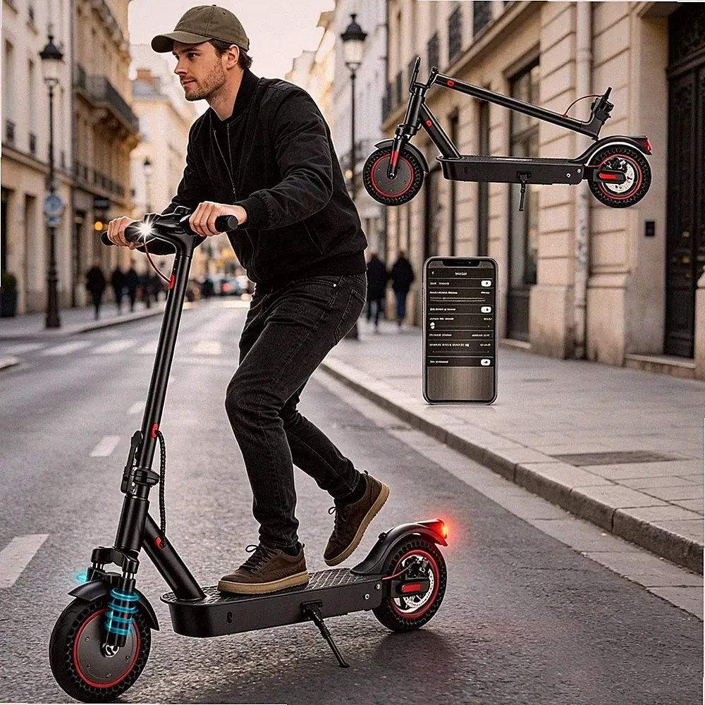 iScooter i9 Max 10" Elektroroller 500W 36V 10Ah Pannensicherer mit APP E-Scooter