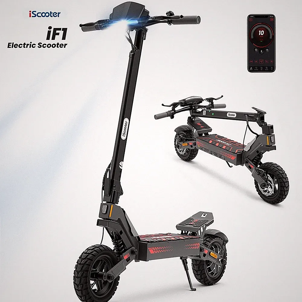 iScooter iF1 10 Zoll Elektroroller 10AH 45km/h 1200W E-Scooter Off-road E-Roller
