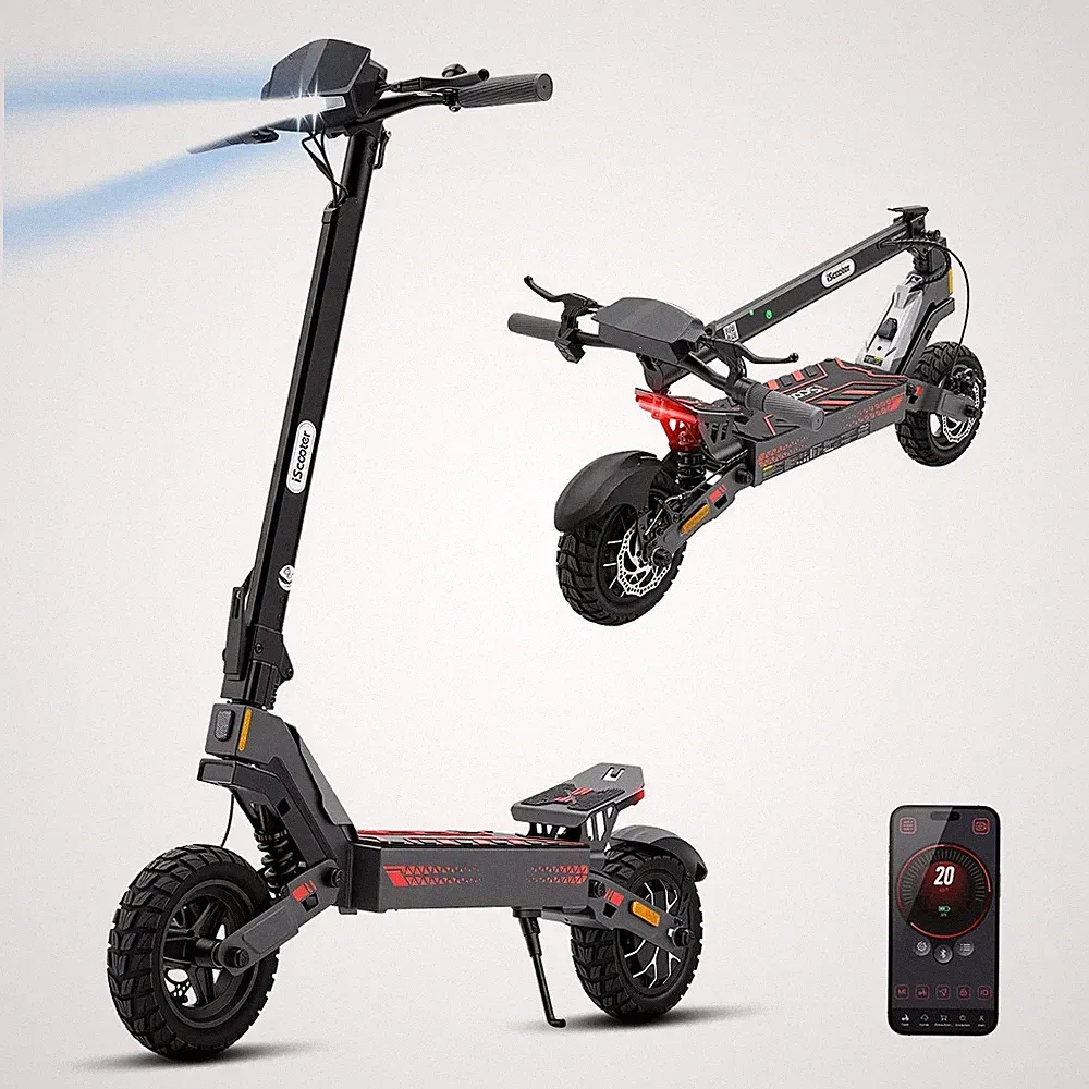 iScooter iF1 Elektroroller 1200W 36V/10AH E-Scooter 10" Offroad E-Roller 45km/h