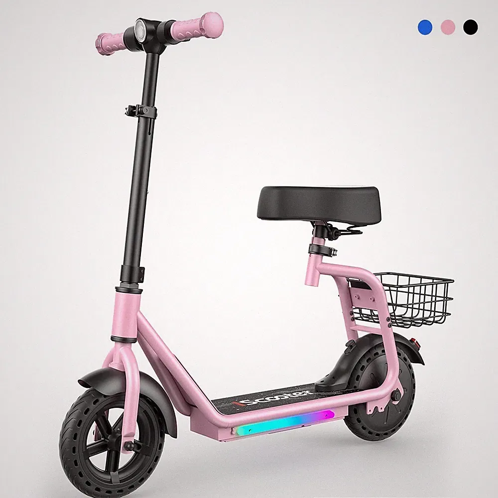 iScooter iK7 2in1 Elektroroller 250W 20KM/h Kinder E-Scooter mit Sitz & Korb