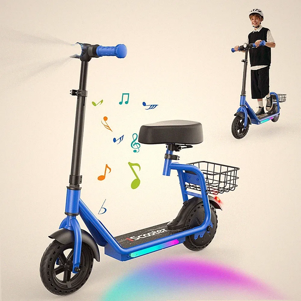 iScooter iK7 Elektroroller 250W 20km/h E-Scooter APP Kinder E-Roller mit Sitz