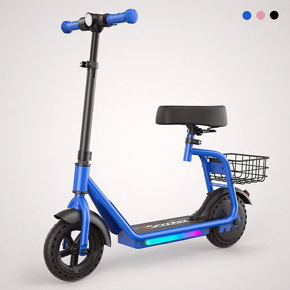 iScooter iK7 Elektroroller 250W 20KM/H Kinder E-Scooter 8,5" E-Roller mit Korb