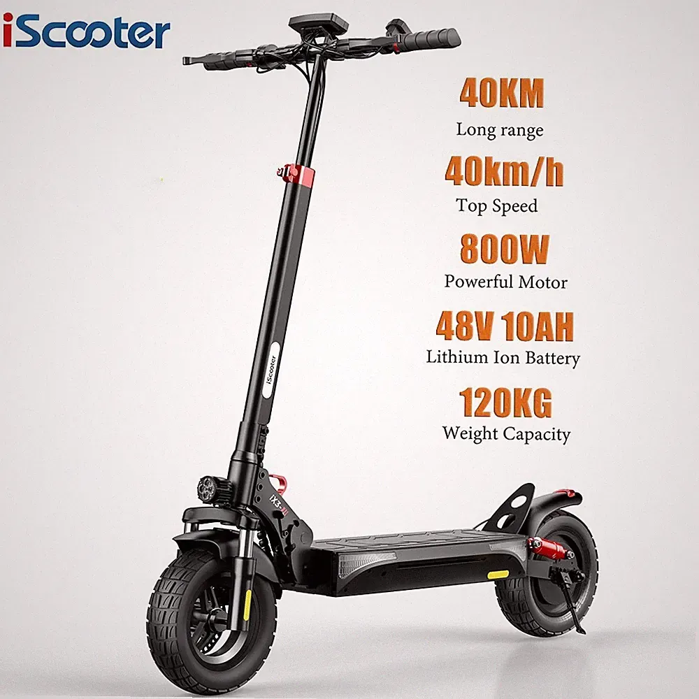 iscooter iX3 Elektroroller 800W 48V 10H E-Roller Mit APP 40KM Offroad E-Scooter