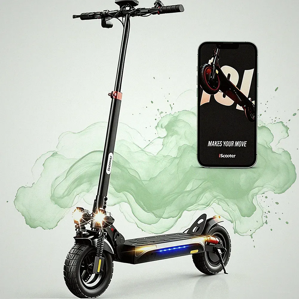 iScooter iX4 10 Zoll Elektroroller 800W 48V 15Ah E-Roller Offroad 45km/h APP