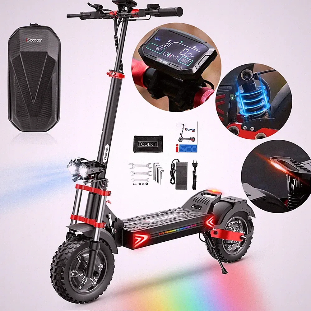iScooter iX8 Elektroroller 20OOW 48V/17,5AH 10 Zoll E-Scooter Offroad 6OKM/H