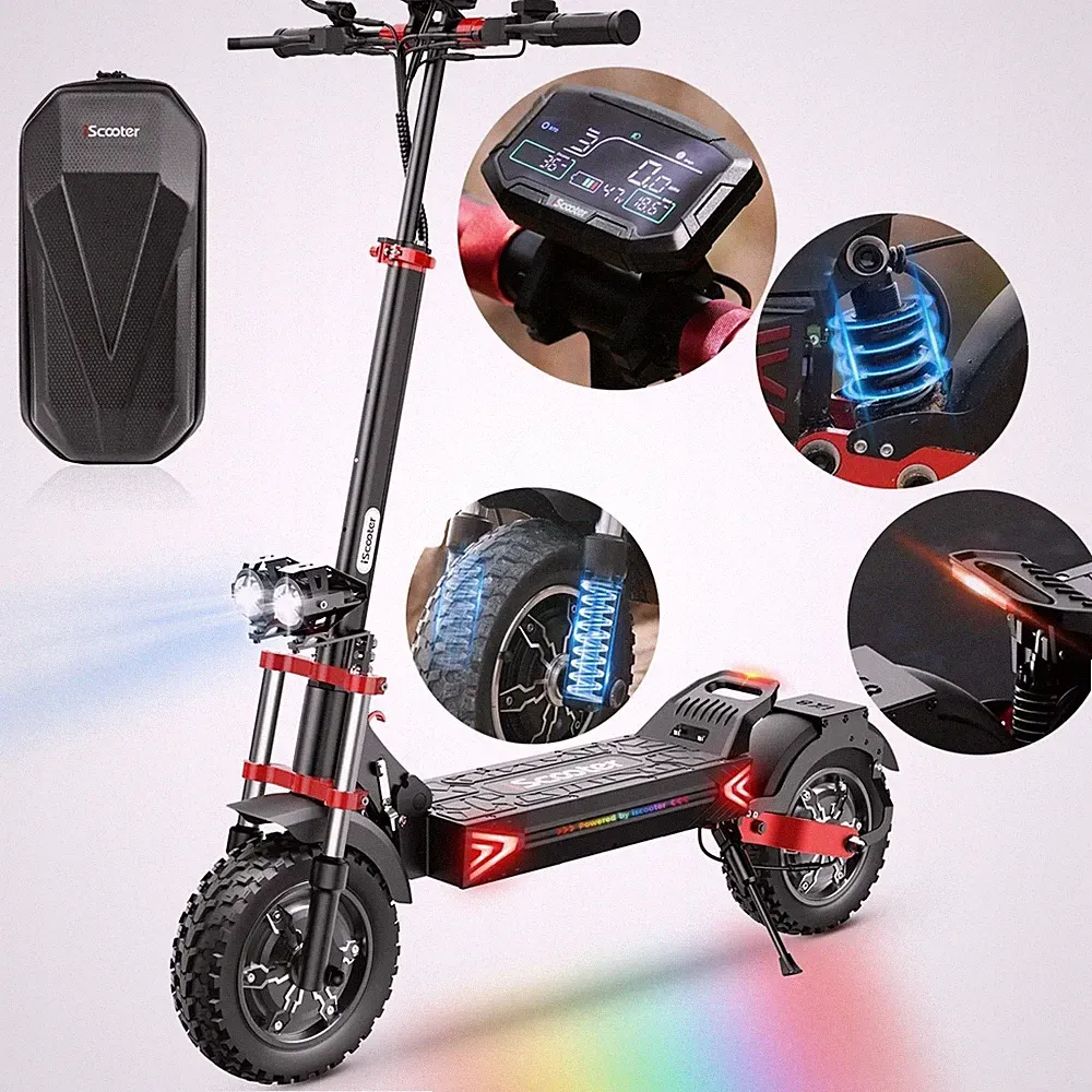iScooter IX8 Elektroroller 2400W 20AH 70km City E-Scooter 12" Off-road E-Roller