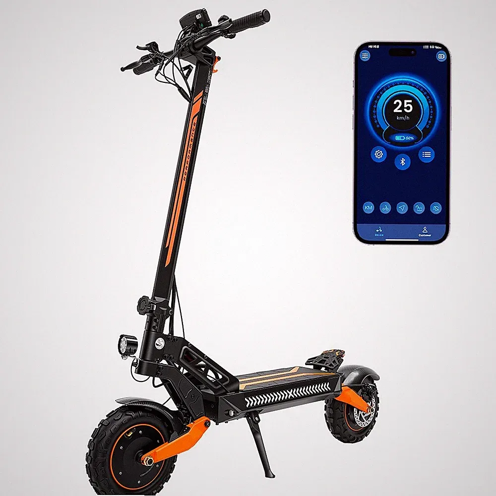 iScooter-W12 11'' Elektroroller 2*1500W 25AH Klappbar 70KM/H E-Scooter mit APP