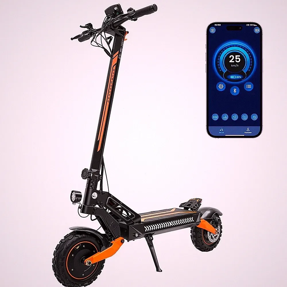 iScooter-W12 11'' Elektroroller 2*1500W 25AH Klappbar E-Scooter 70KM/H mit APP