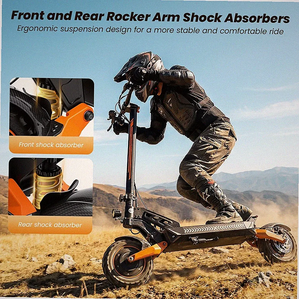 iScooter W12 Offroad Elektroroller 3000W 52V/25AH 70km/h E-Scooter 11" E-Roller