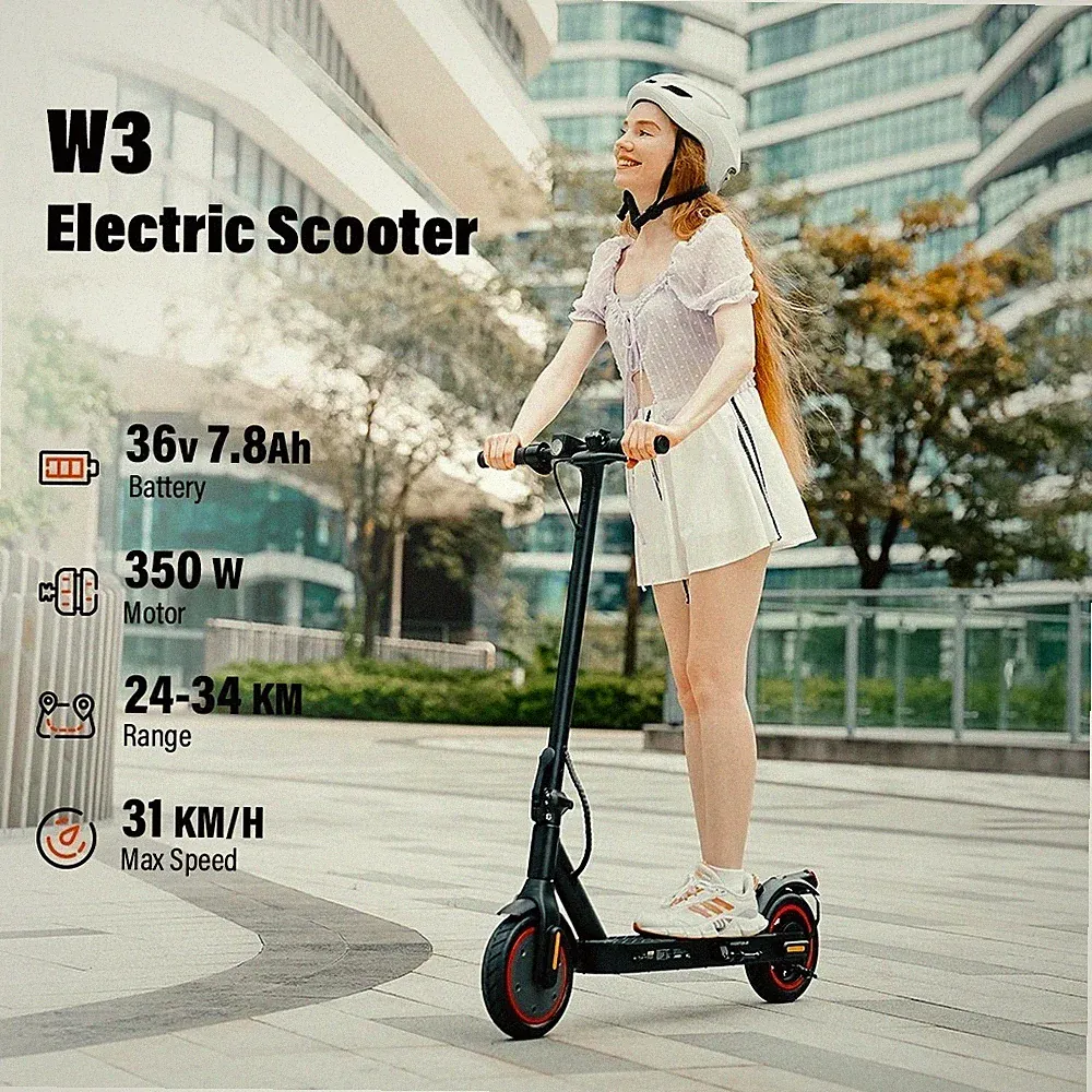 iScooter W3 E-Scooter 8,5'' 350W 36V/7,8Ah Elektroroller 31km/h Offroad E-roller
