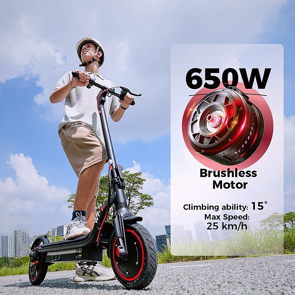 iScooter W7 8.5 Zoll E-Scooter 650W Faltbar Elektroroller Offroad 120kg mit APP