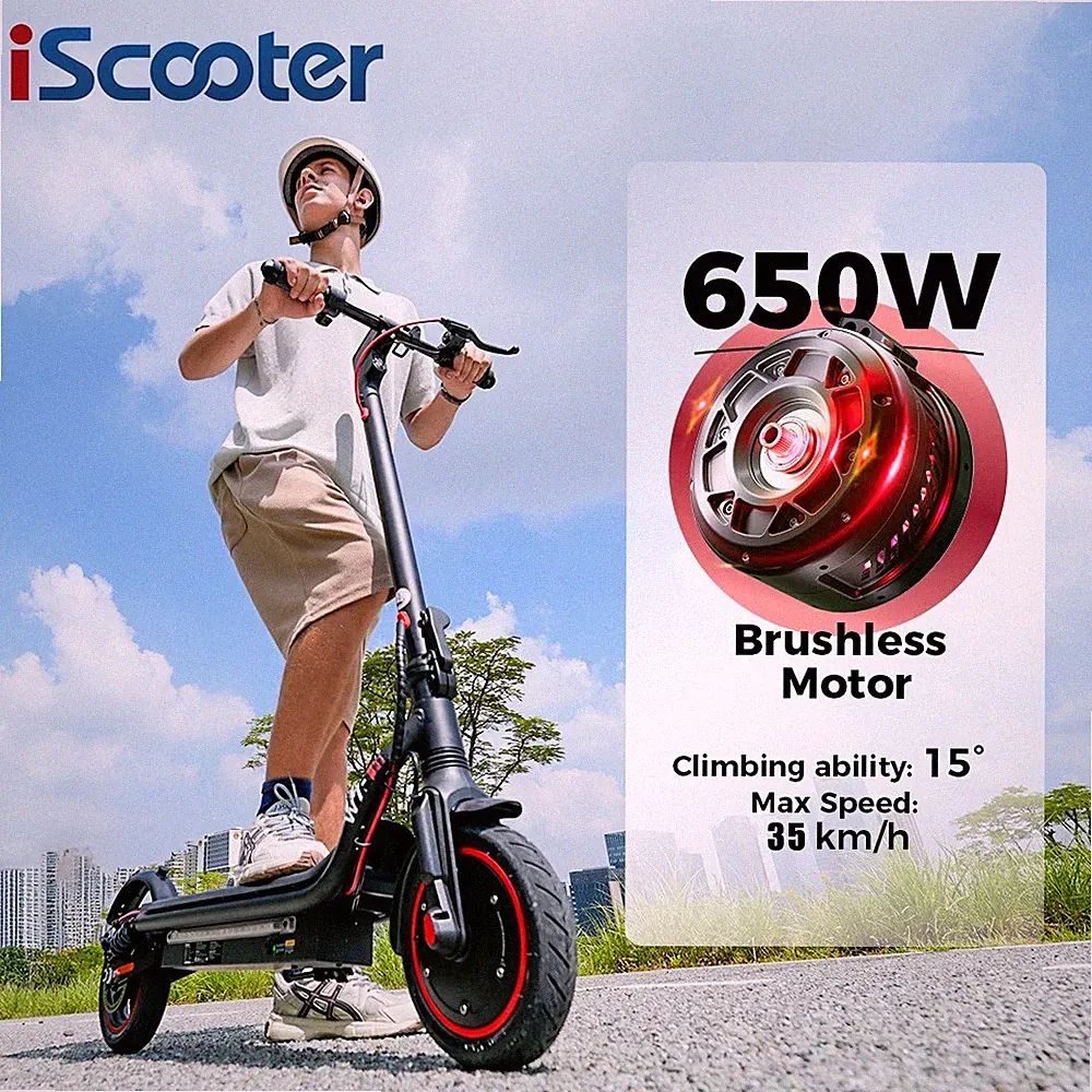iScooter W7 8.5 Zoll Elektroroller 650W 35km/h E-Scooter Bis 37KM E-Roller APP