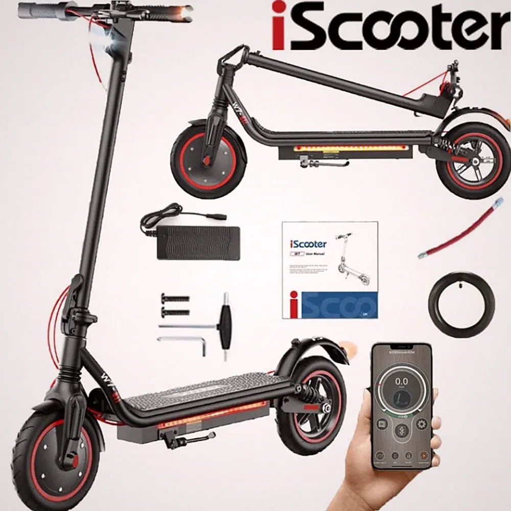 iScooter W7 E-Scooter 650W 7,8Ah 10'' Elektroroller Klappbar E-Roller Bis 35km/h