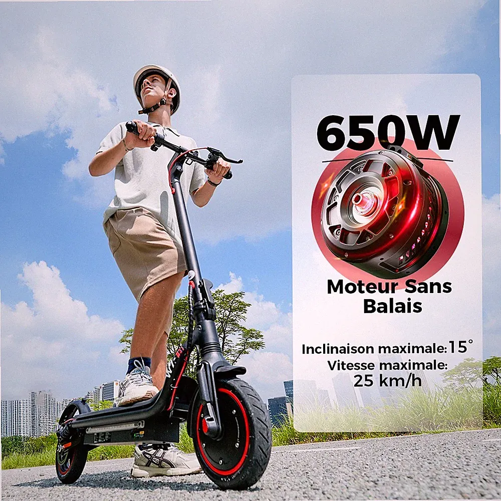 iScooter W7 E-Scooter 650W Elektroroller 35km/h Faltbar Off-road 8,5'' E-Roller