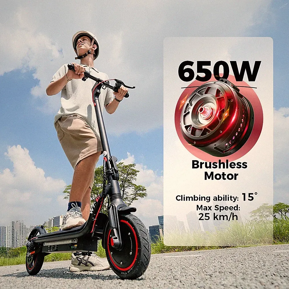 iScooter W7 Faltbar E-Scooter 650W 35km/h Offroad Elektroroller mit APP 120kg