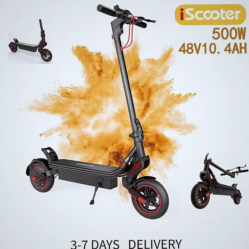 iScooter-W8 9.3'' Elektroroller 500W 48V 10.4AH E-Scooter Klappbar mit 40kmh APP