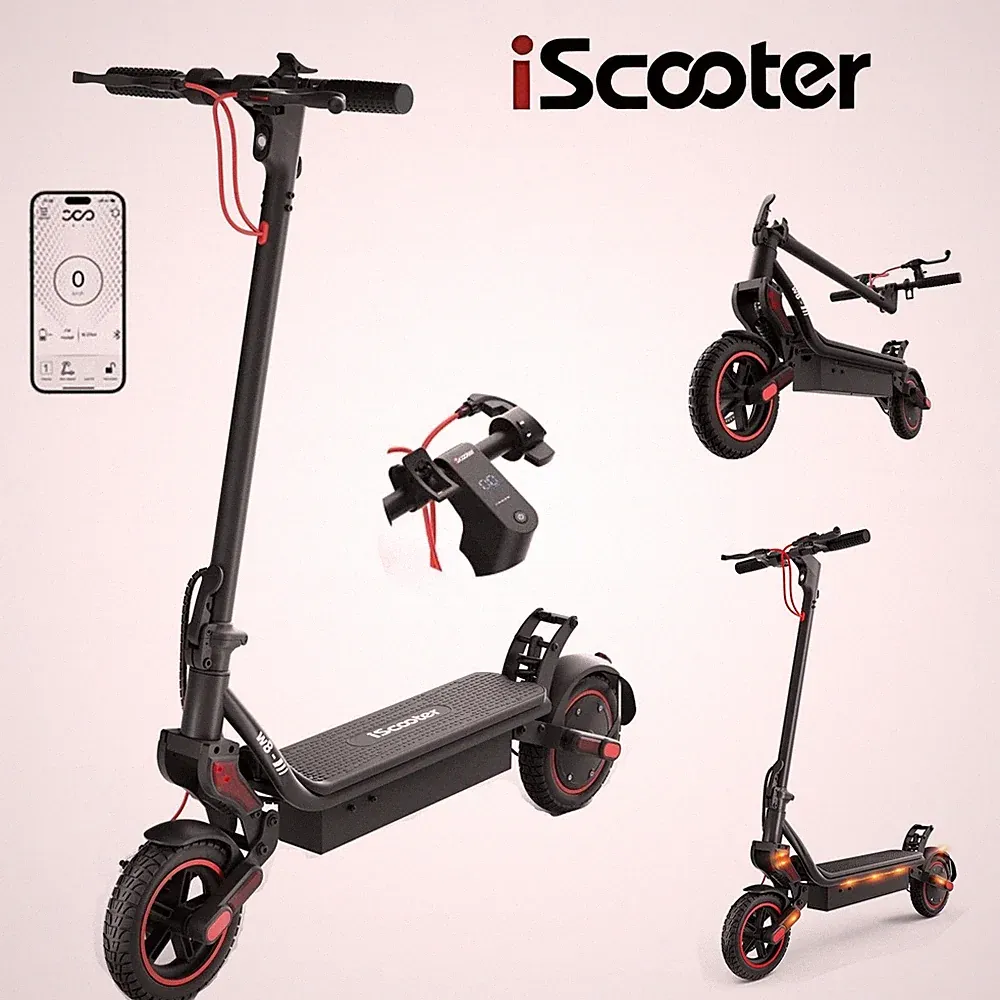 iScooter-W8 9.3 Zoll Elektroroller 500W 48V 10.4AH Klappbar mit APP E-Scooter DE