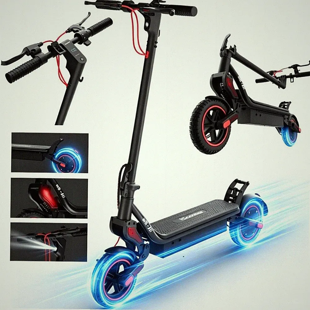 iScooter W8 Elektroroller 500W 10,4Ah 9,3'' Faltbar E-Scooter mit App Bis 40km/h