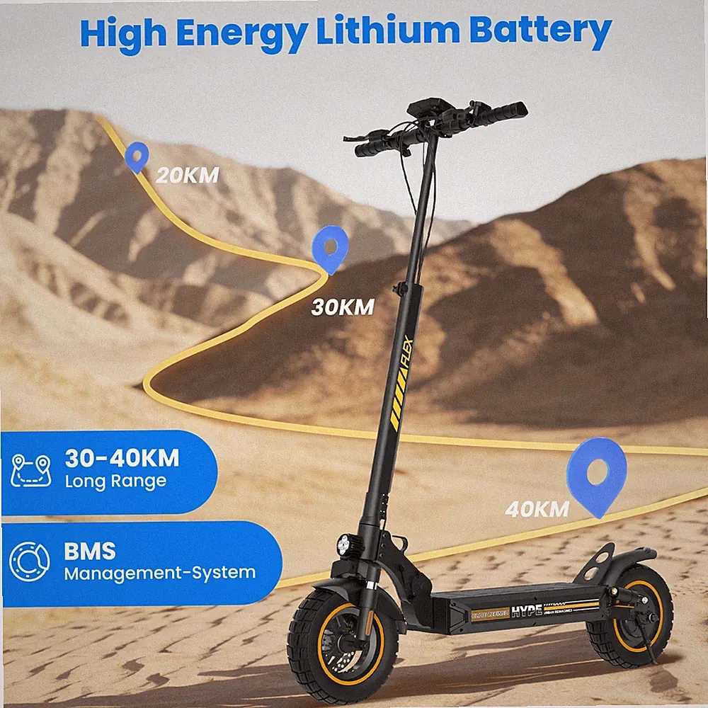 iScooter W9 Air Elektroroller 500W 10'' E-Scooter 48V 10AH Off-road E-roller DE