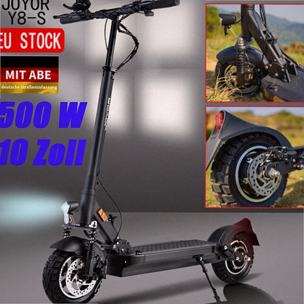JOVOR Y8-S ABE 500W 26Ah E-Scooter mit Straßenzulassung Faltbar Elektro Roller