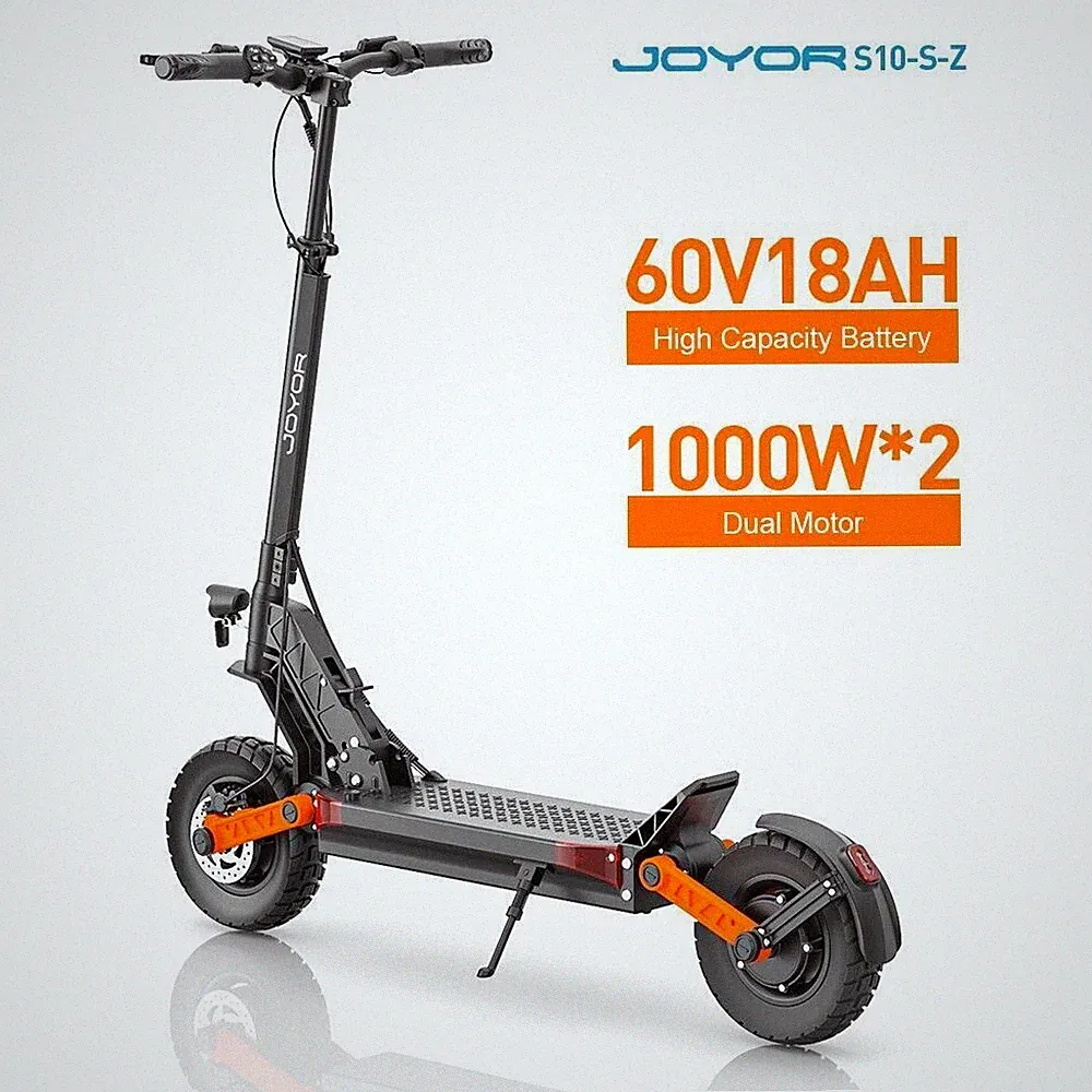 JOYOR 10" Offroad-Elektroroller 2*1OOOW Doppelmotoren 60V 18Ah S10-S-Z