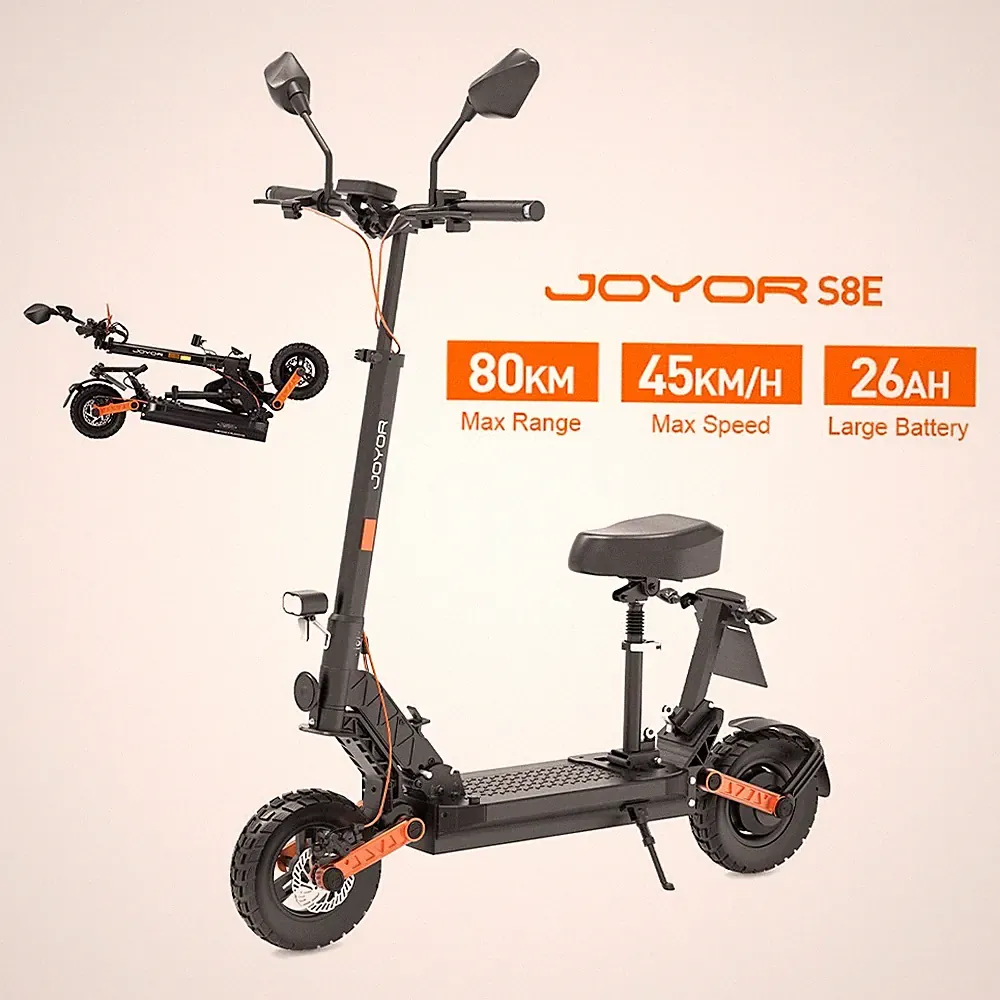 JOYOR S8E 10" E-Scooter 800W 80KM Elektroroller 48V 26AH Offroad 45km/h Faltbar