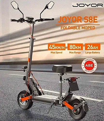 Joyor S8E E-Scooter mit Sitz Straßenzulassung 500W 26AH 45km/h Elektroroller EEC
