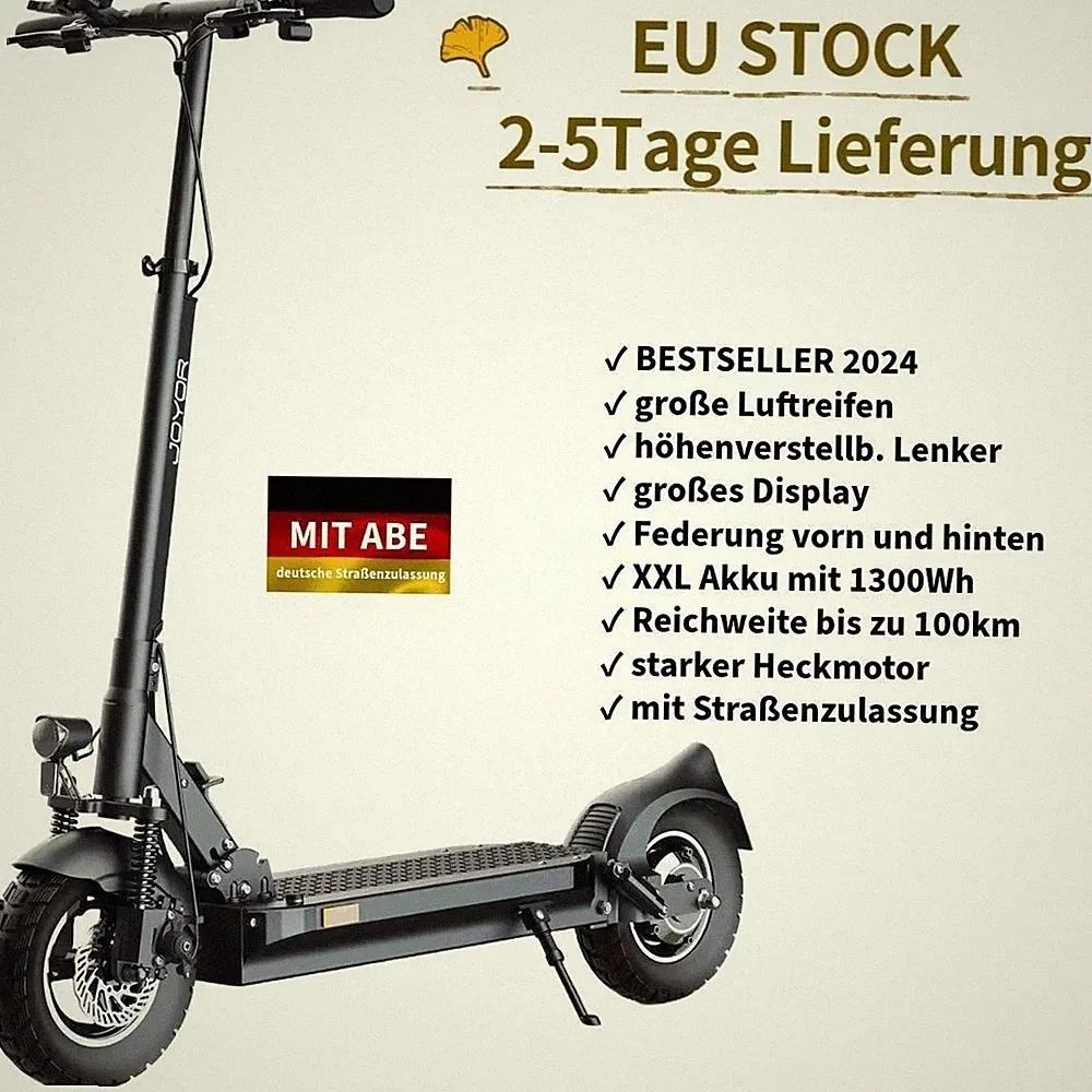JOYOR Y8-S Elektro-Scooter mit Straßenzulassung 500W E-scooter Offroad bis 100km