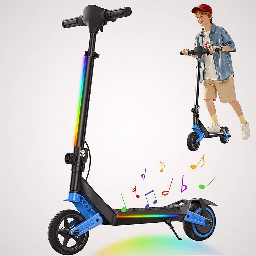 K6 6,5" Kinderroller Elektroroller mit Bluetooth Klappbar E-Scooter Bis 16 KM/H