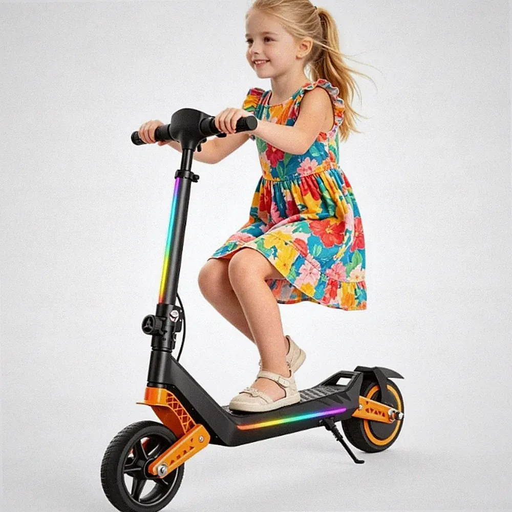 K6 Elektroroller für Kinder, 6 – 12 Jahre, 6,5'' Kinderroller faltbar Bis 16km/h