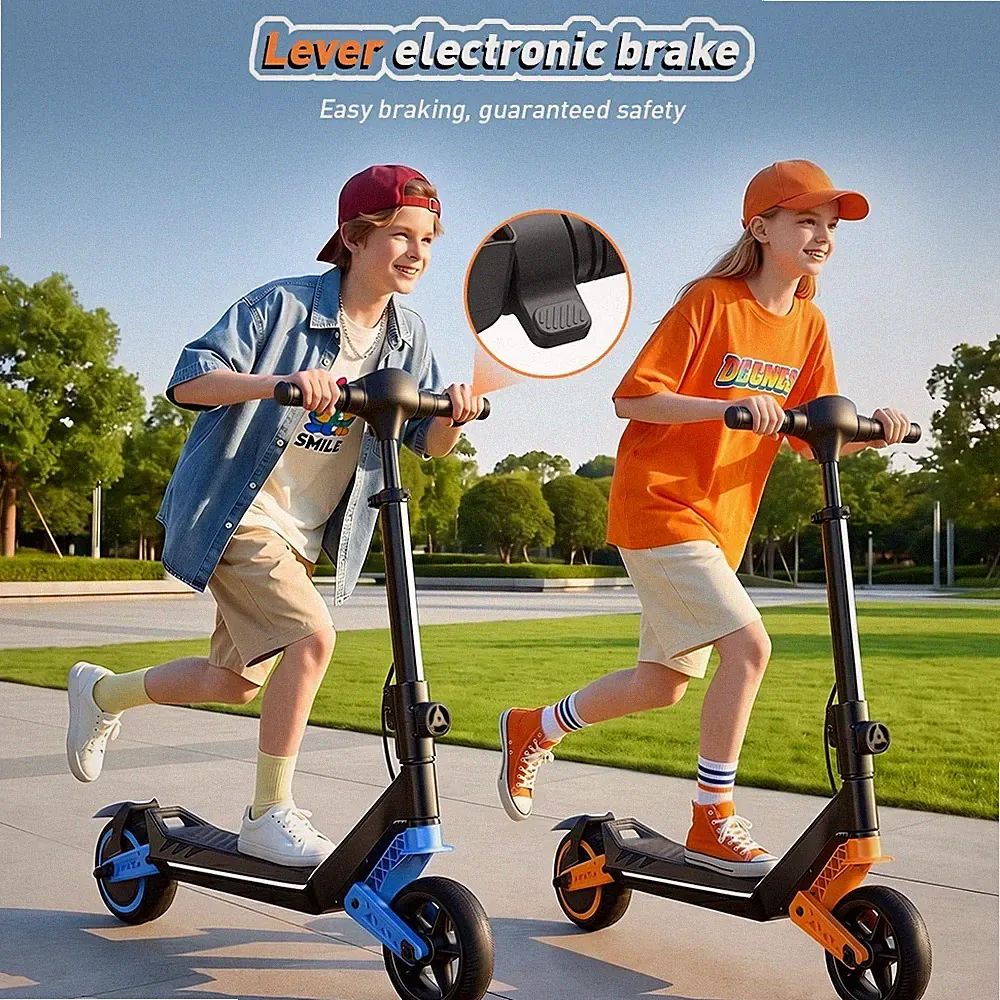 K6 Elektroroller für Kinder, 6 – 12 Jahre, 6,5'' Kinderroller faltbar Bis 16km/h