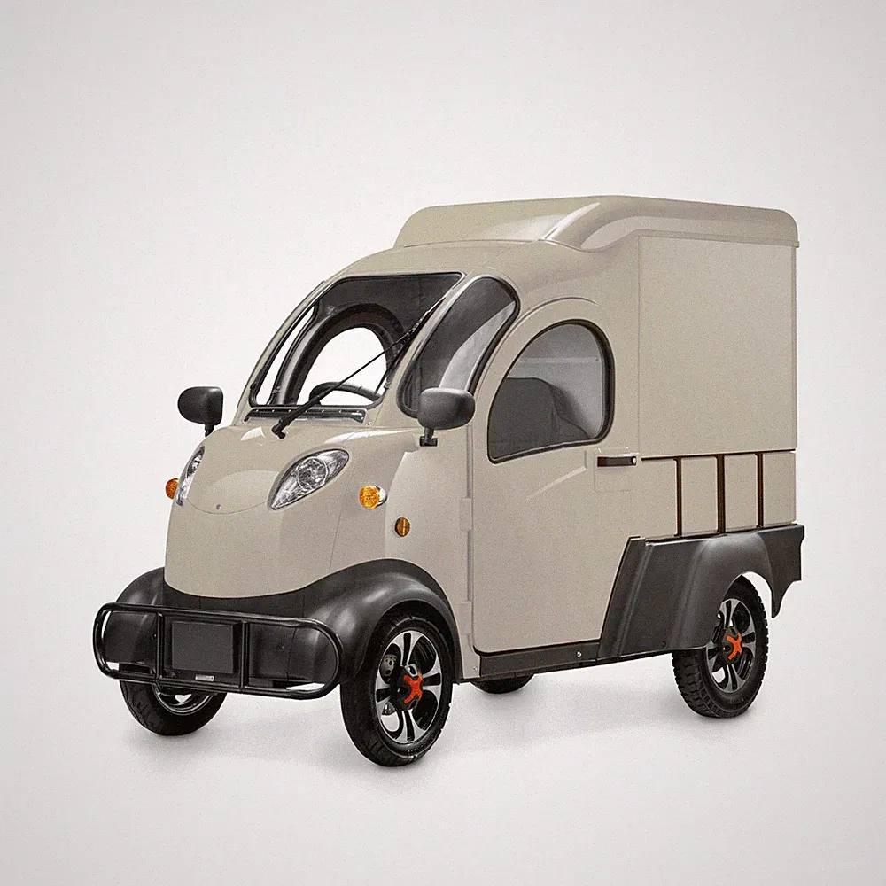 Kabinenroller Cargo Volt Truck Elektro Lastenrad mit Kabine 116Ah 45kmh - Weiss