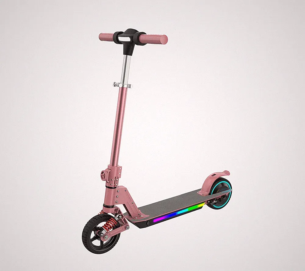 Kinder E-Scooter, 130W, faltbar, 16 km/h, bunte LEDs für Jungen und Mädchen