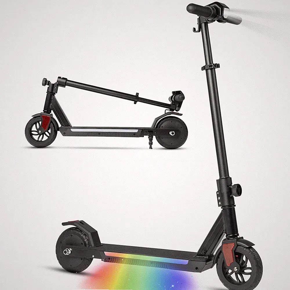 Kinder E-Scooter E-Roller für Kinder 6-14 J. Elektroroller mit LED-Beleuchtung