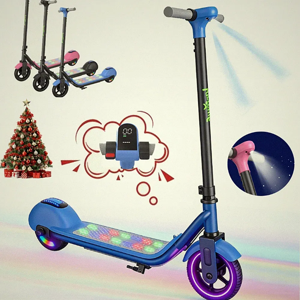 Kinder E-Scooter Elektroroller 130W 6.5 Zoll Kinderroller 6-12 Jahren Geschen EU