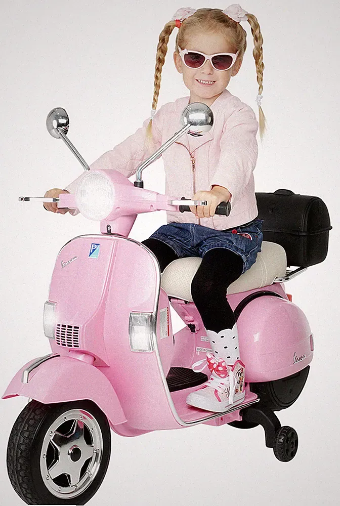 Kinder Elektro Roller Vespa Scooter Elektroroller Kinderroller Stützräder