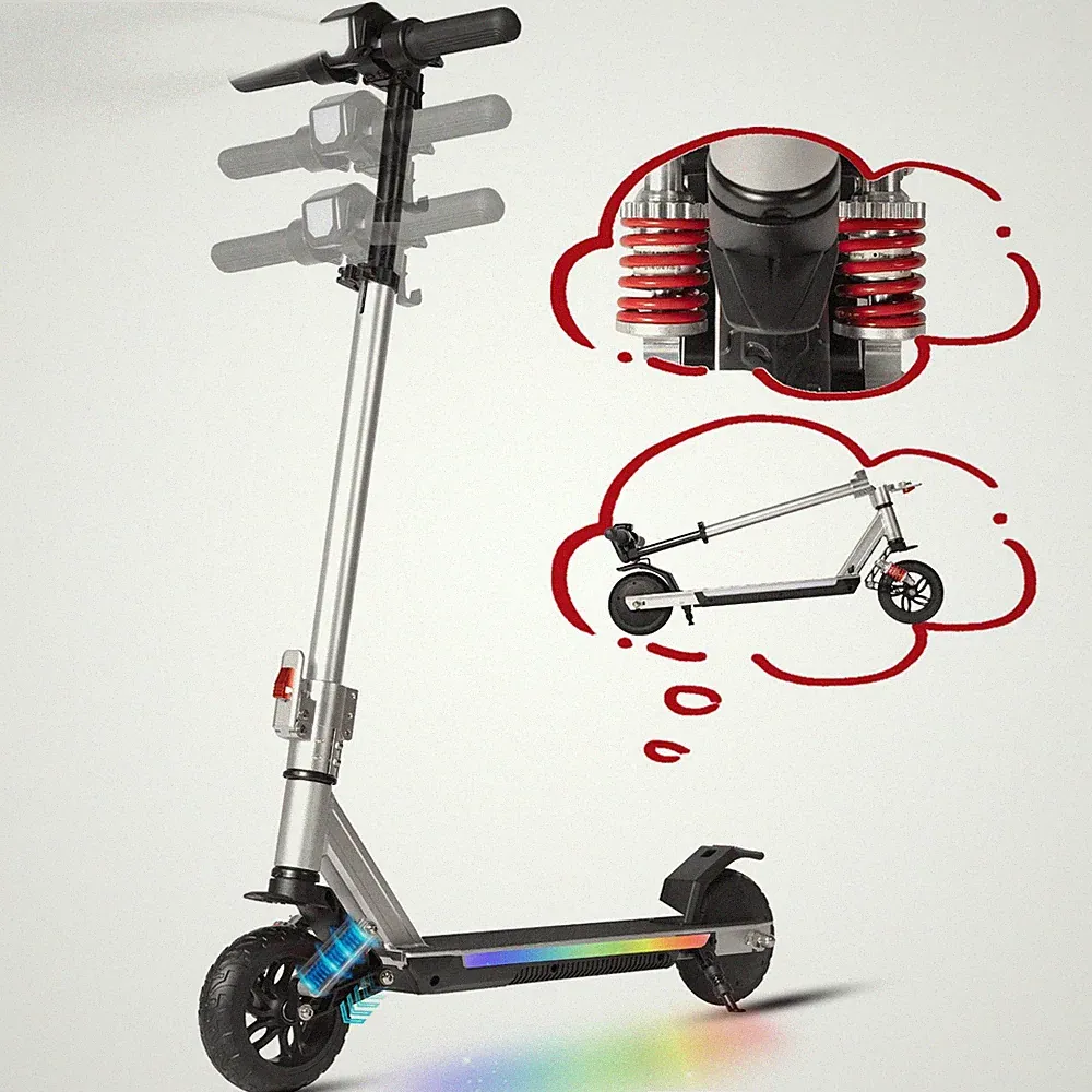 Kinder Elektroroller mit Federung klappbar E-Scooter Kinderroller ab 10 Jahren