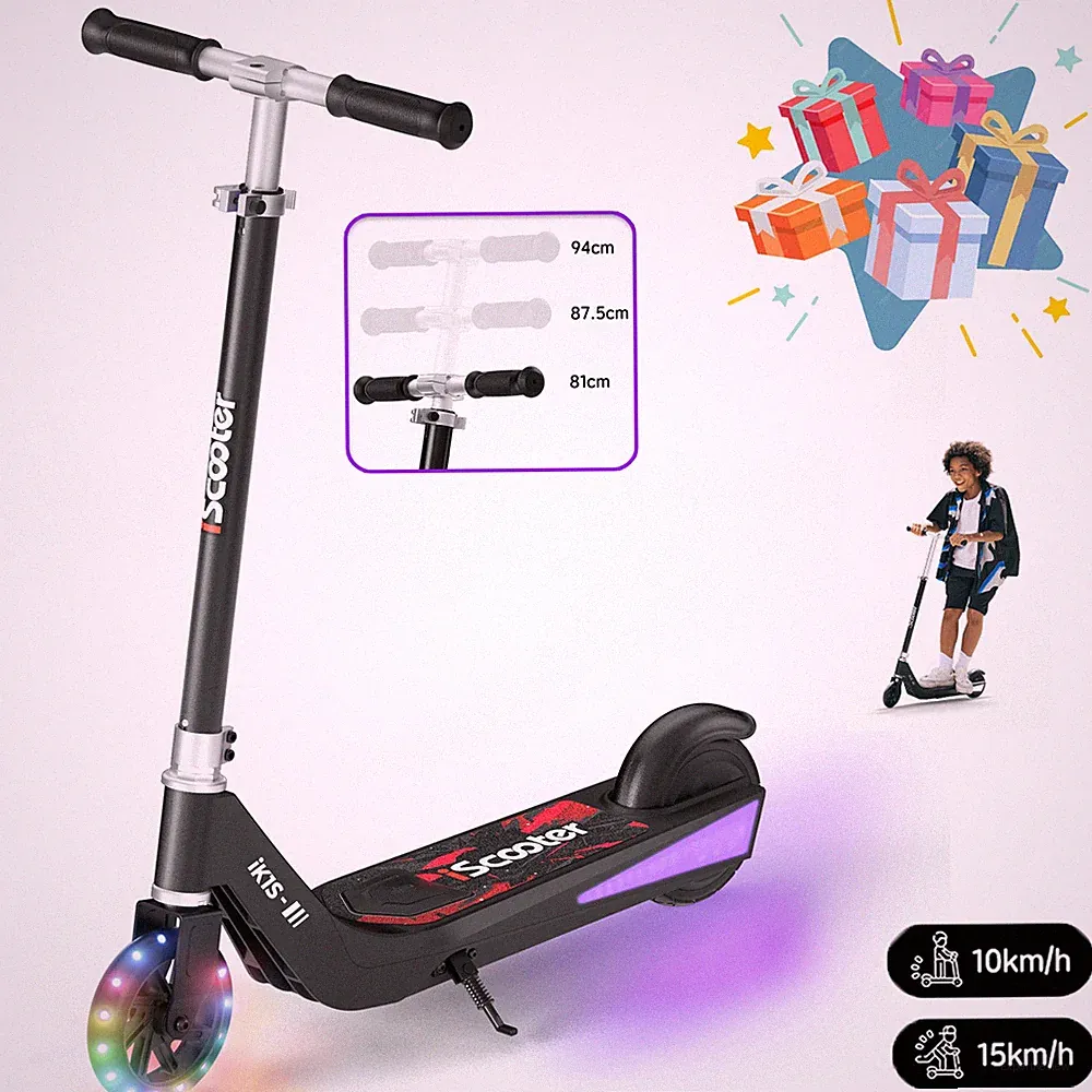Kinder Elektroscooter 5,5Zoll Elektroroller 15km/h LED Kinderroller ab 6+ Jahren