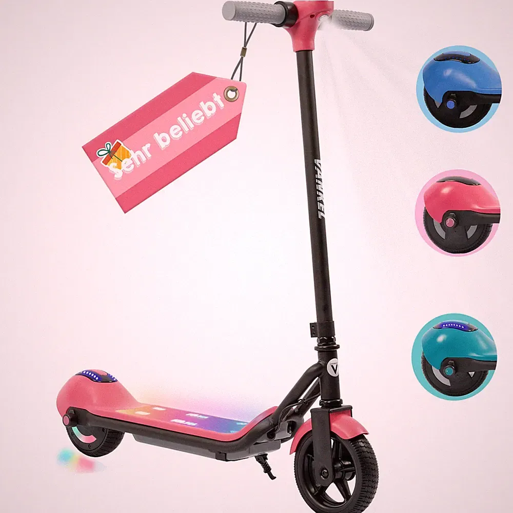 Kinderroller E-Scooter Cityroller mit LED Licht 14km/h Klappbar Elektroroller DE